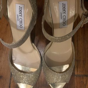 Jimmy Choo gold heels